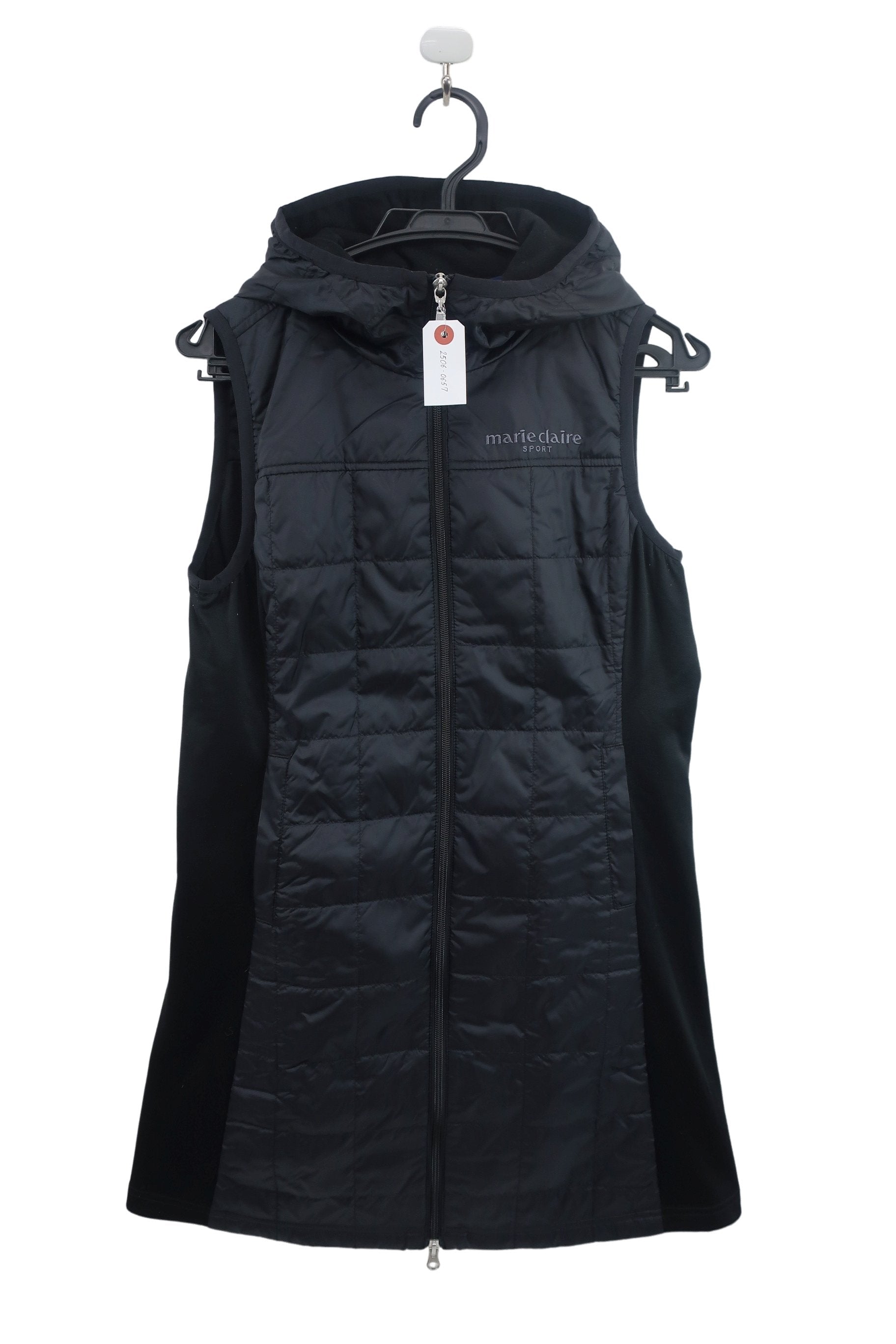 marie claire sport(マリ・クレール・スポーツ) ナイロンベストワンピース 黒 レディース M A-1