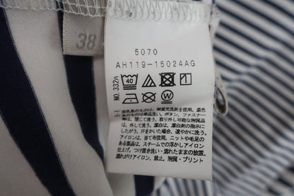 adabat(アダバット) 長袖ハイネックシャツ ネイビー白ボーダー レディース 38 B-5