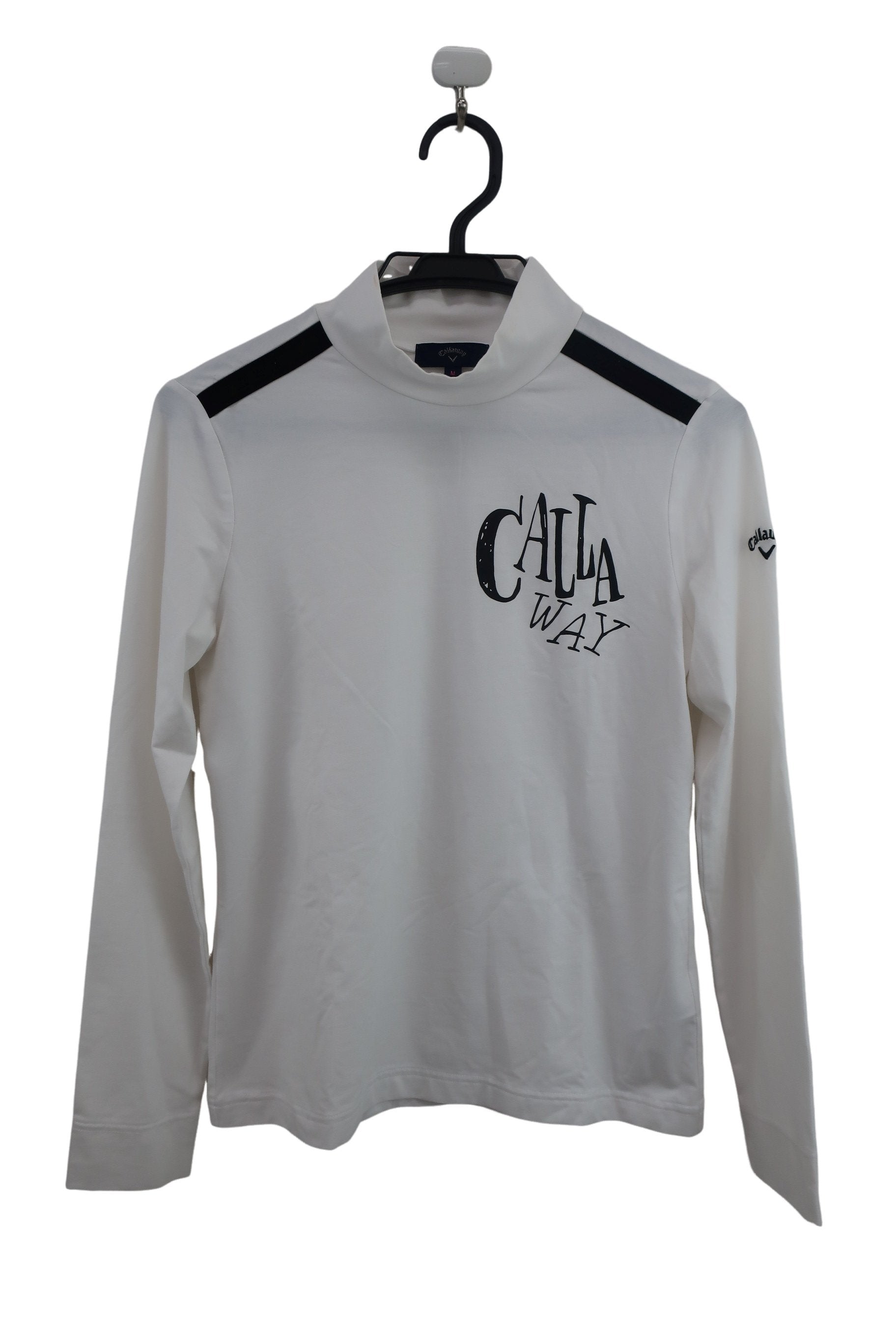 Callaway(キャロウェイ) 長袖モックネックシャツ 白 レディース M B-1