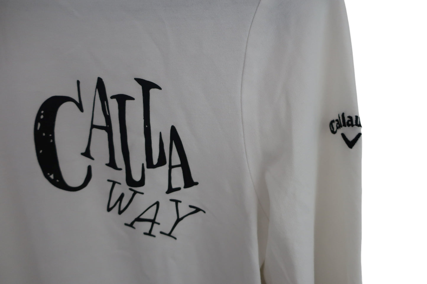 Callaway(キャロウェイ) 長袖モックネックシャツ 白 レディース M B-3