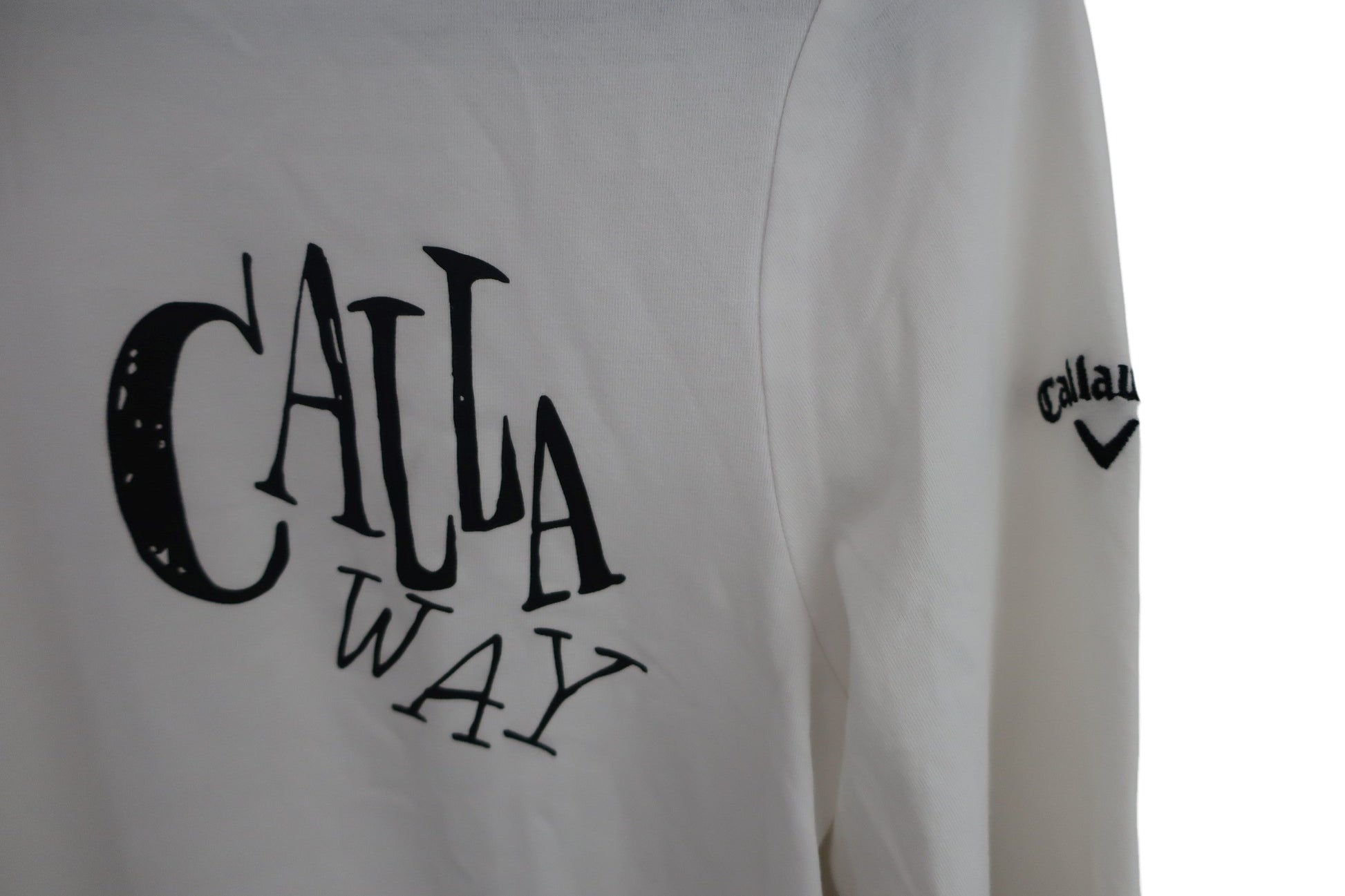 Callaway(キャロウェイ) 長袖モックネックシャツ 白 レディース M B-3