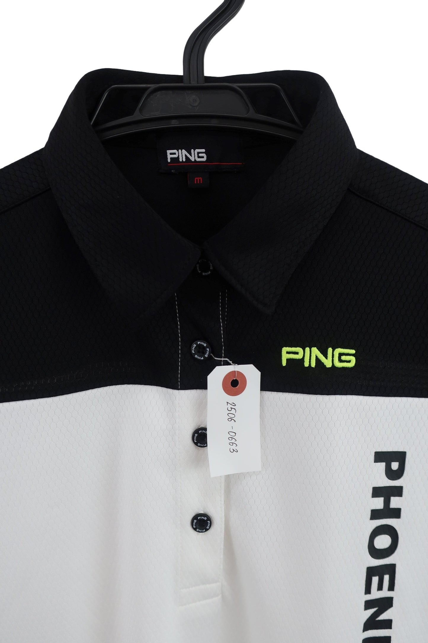 PING(ピン) 半袖ポロシャツ 白黒 レディース M A-3