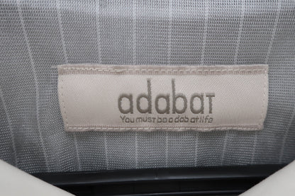 adabat(アダバット) 半袖ハーフジップシャツ 白 レディース 38 B-3