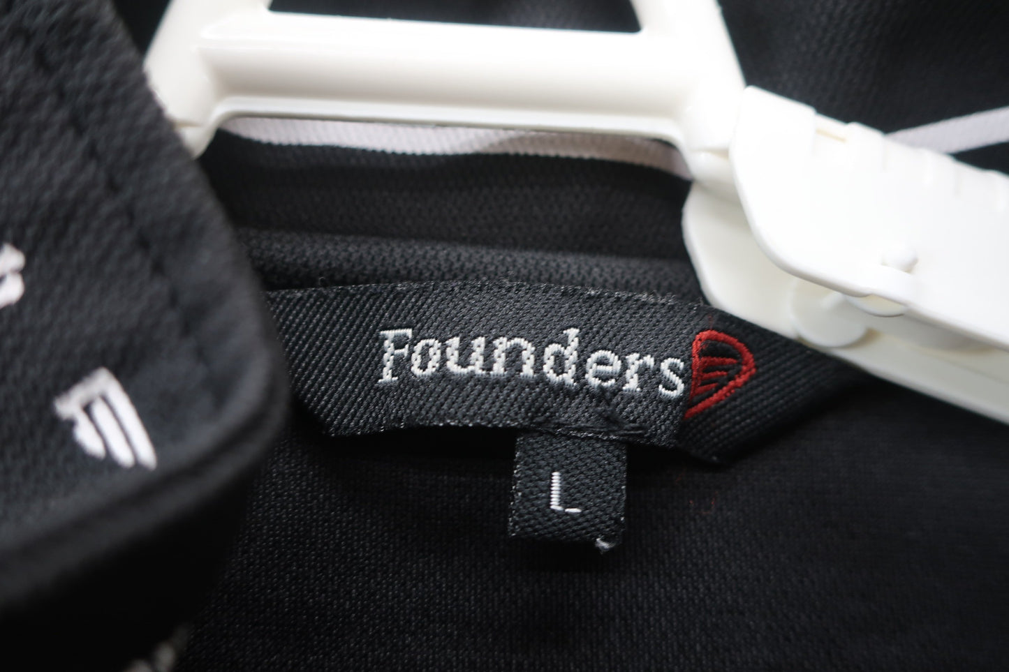 Founders Club(ファウンダース) ハーフジップシャツ 黒白ボーダー メンズ L A