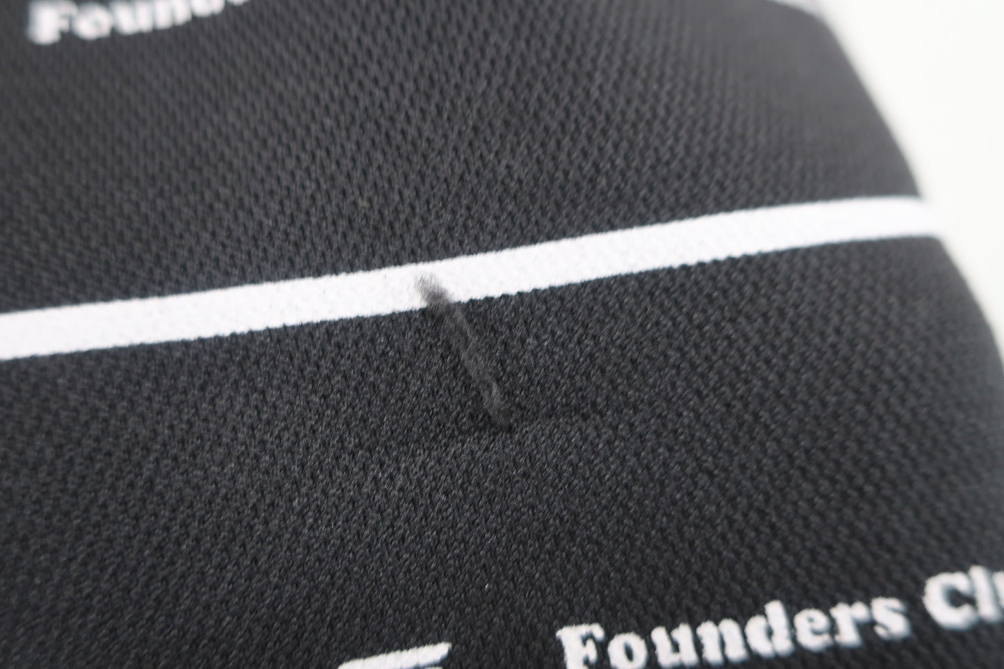 Founders Club(ファウンダース) ハーフジップシャツ 黒白ボーダー メンズ L A