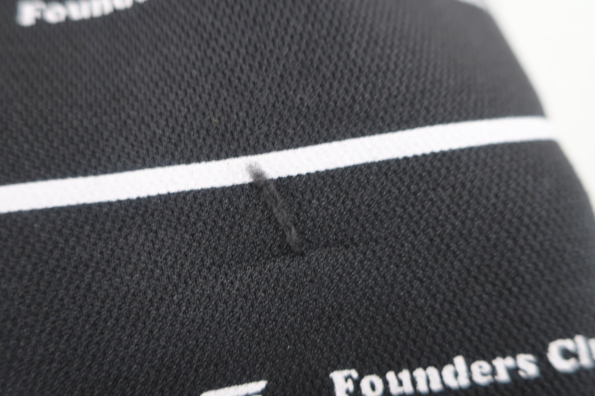 Founders Club(ファウンダース) ハーフジップシャツ 黒白ボーダー メンズ L A