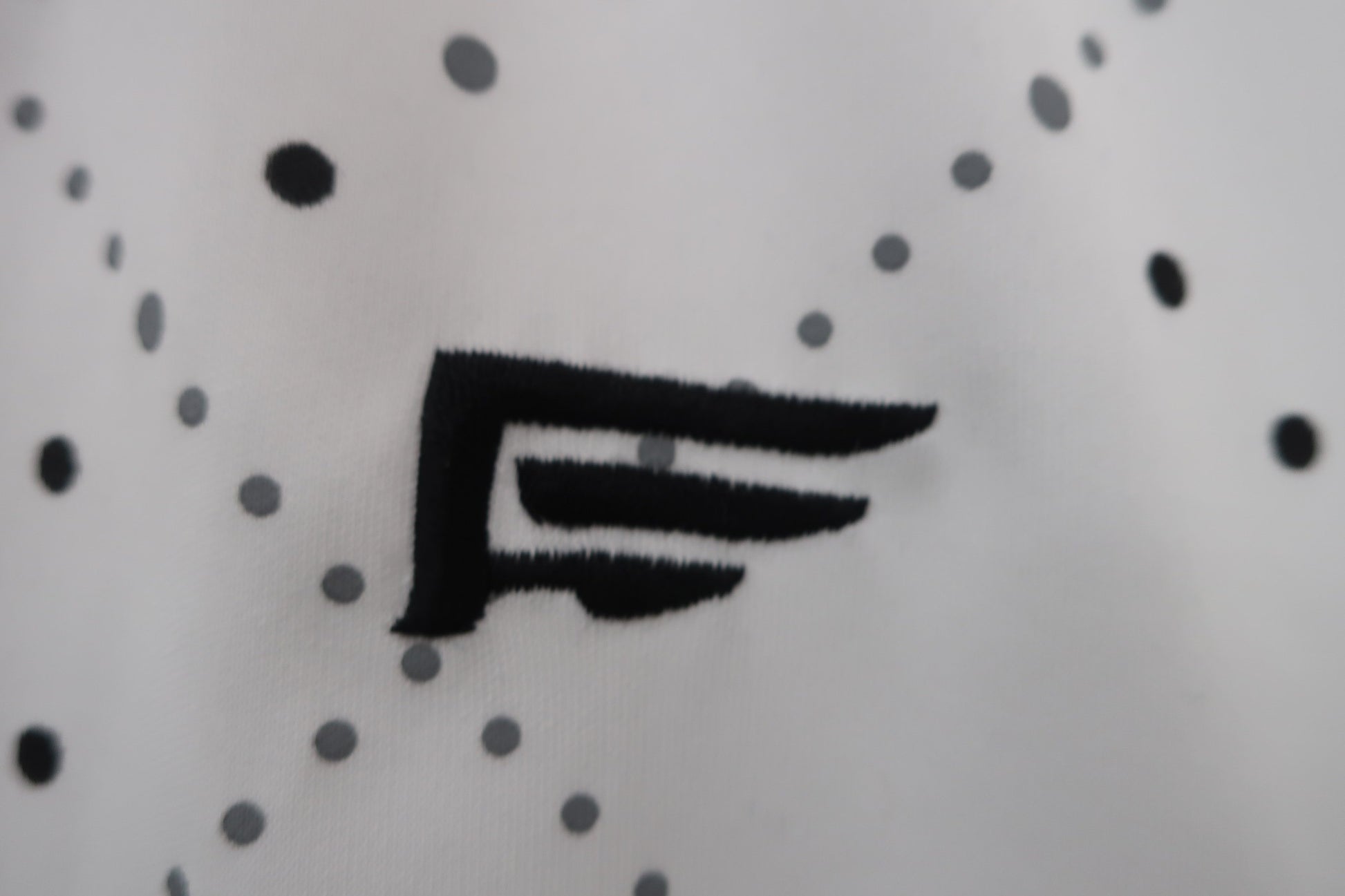 Founders Club(ファウンダース) ポロシャツ 白グレー系ドット柄 メンズ L A
