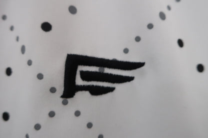 Founders Club(ファウンダース) ポロシャツ 白グレー系ドット柄 メンズ L A