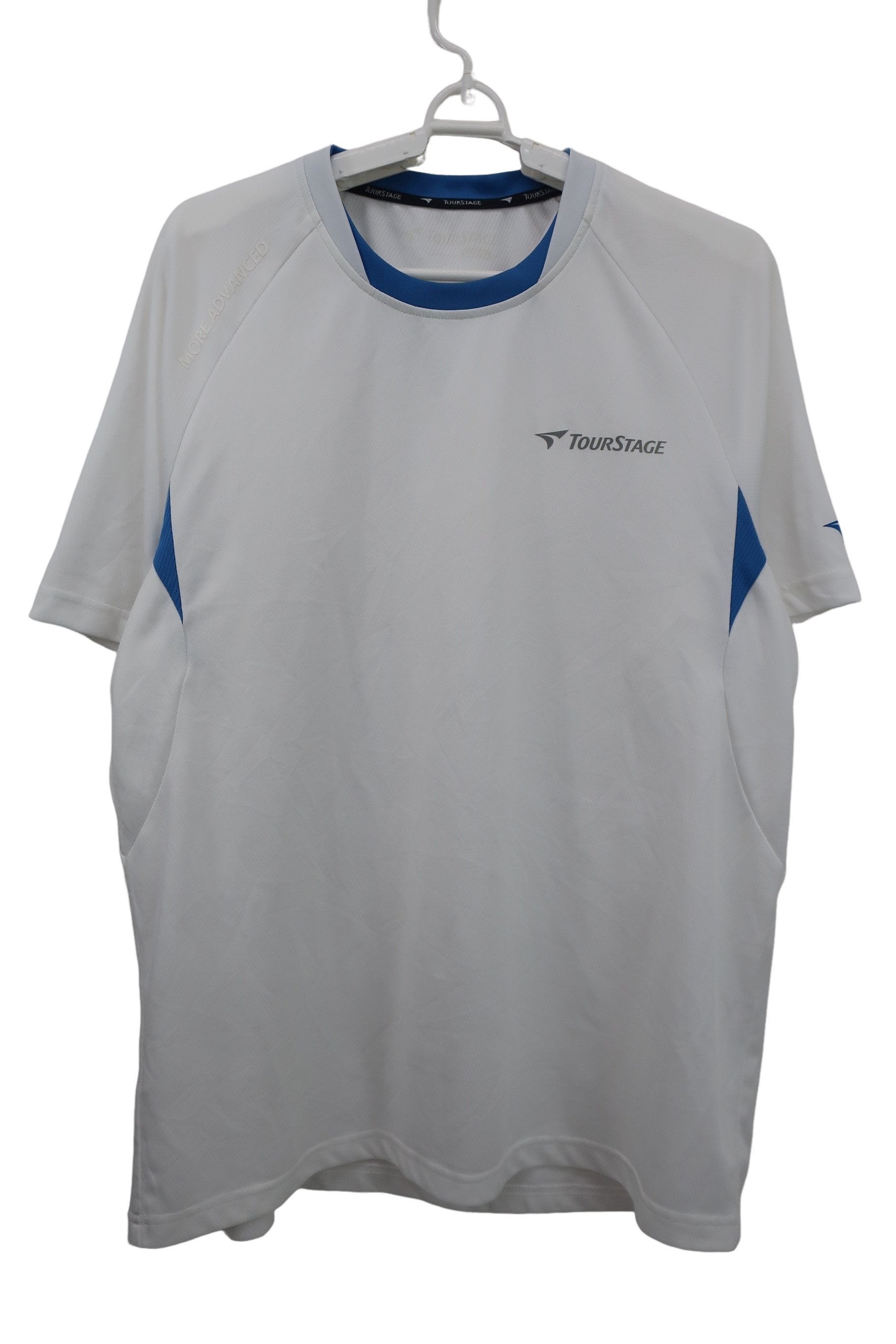 TOURSTAGE(ツアーステージ) 半袖シャツ 白青 メンズ LL B