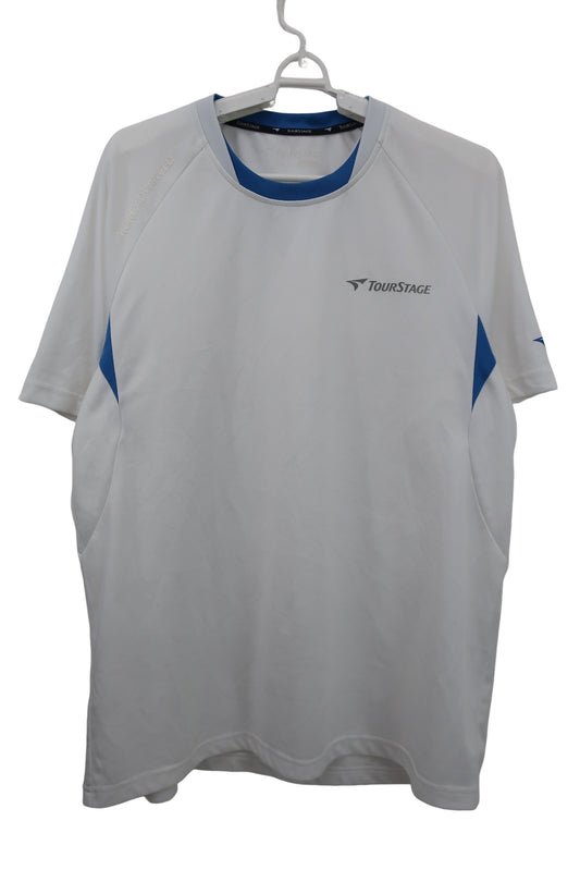TOURSTAGE(ツアーステージ) 半袖シャツ 白青 メンズ LL B