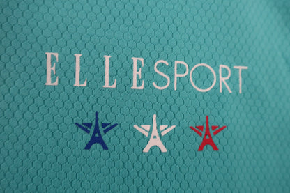 ELLESPORT ハーフジップシャツ エメラルドグリーン レディース M A