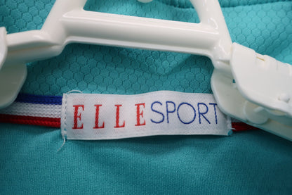 ELLESPORT ハーフジップシャツ エメラルドグリーン レディース M A