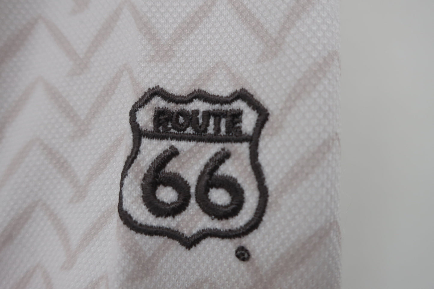 ROUTE66GOLF(ルート66) ポロシャツ 白ベージュ総柄 メンズ L B