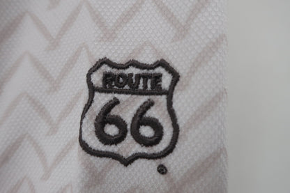 ROUTE66GOLF(ルート66) ポロシャツ 白ベージュ総柄 メンズ L B