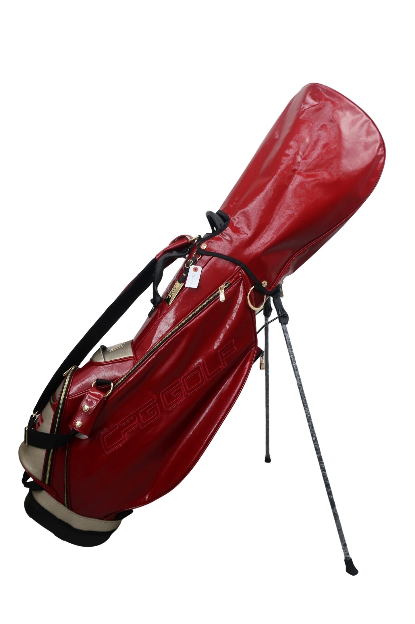 CPG GOLF(シーピージーゴルフ) スタンド式キャディバッグ 赤 5口 N-1