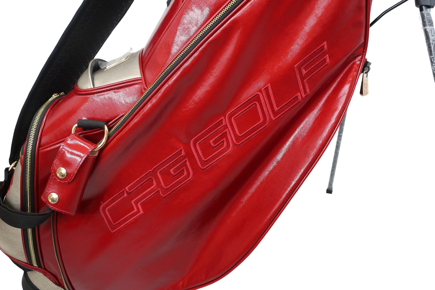 CPG GOLF(シーピージーゴルフ) スタンド式キャディバッグ 赤 5口 N-2