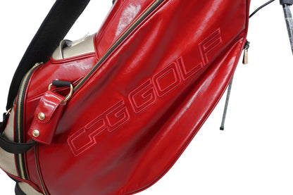 CPG GOLF(シーピージーゴルフ) スタンド式キャディバッグ 赤 5口 N-2