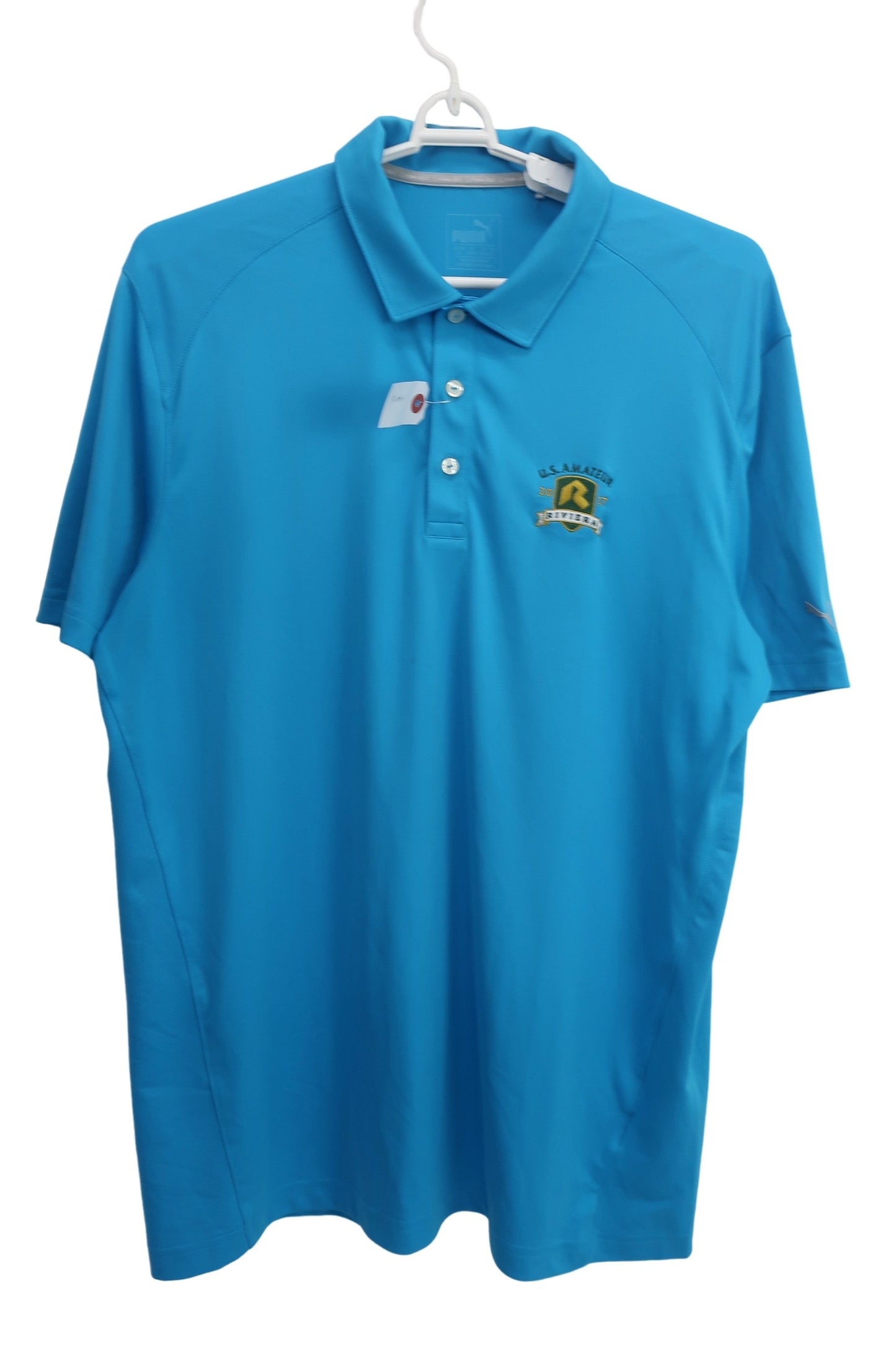 PUMA GOLF(プーマゴルフ) ポロシャツ 水色 メンズ UK XL U.S AMATEUR 2017 B