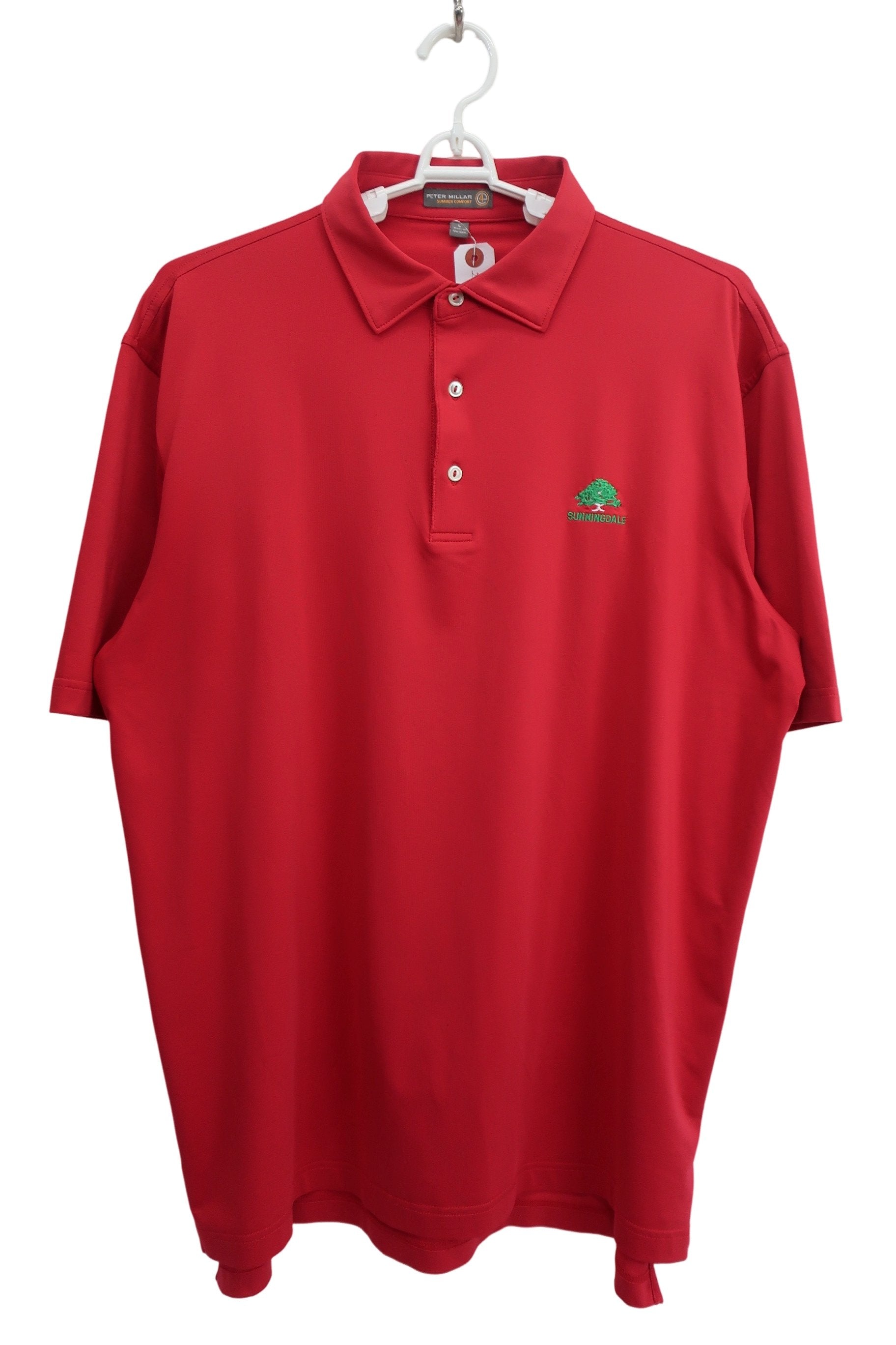 PETER MILLAR ポロシャツ 赤 メンズ L SUNNINGDALE A
