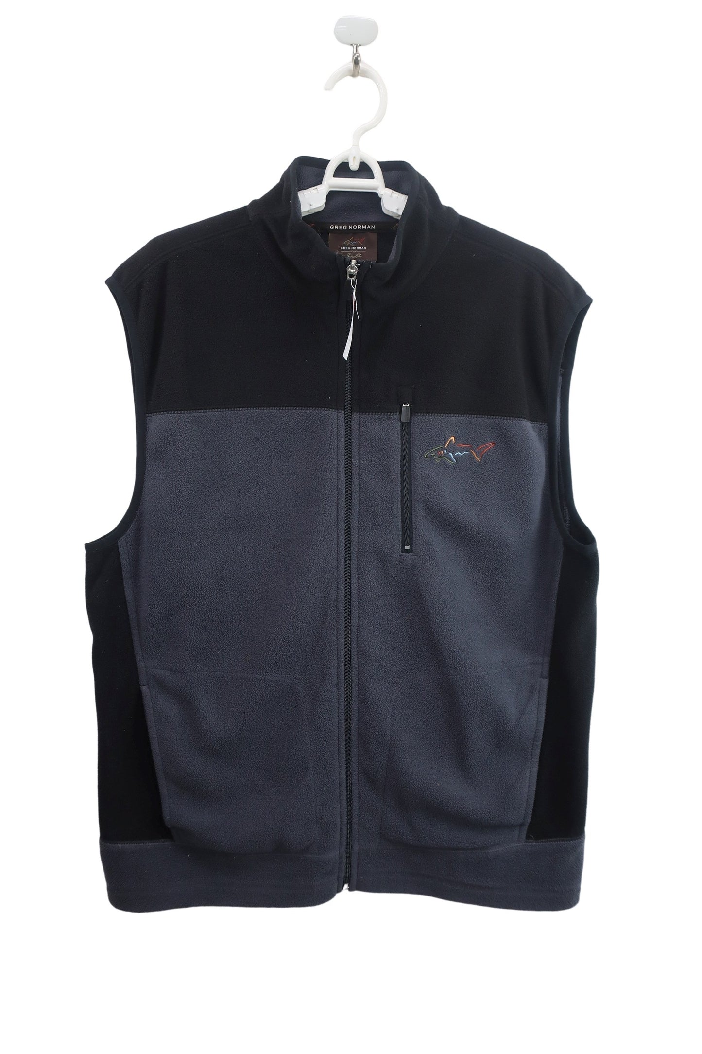 GREG NORMAN(クレグノーマン) フリースベスト 黒グレー メンズ S B-1