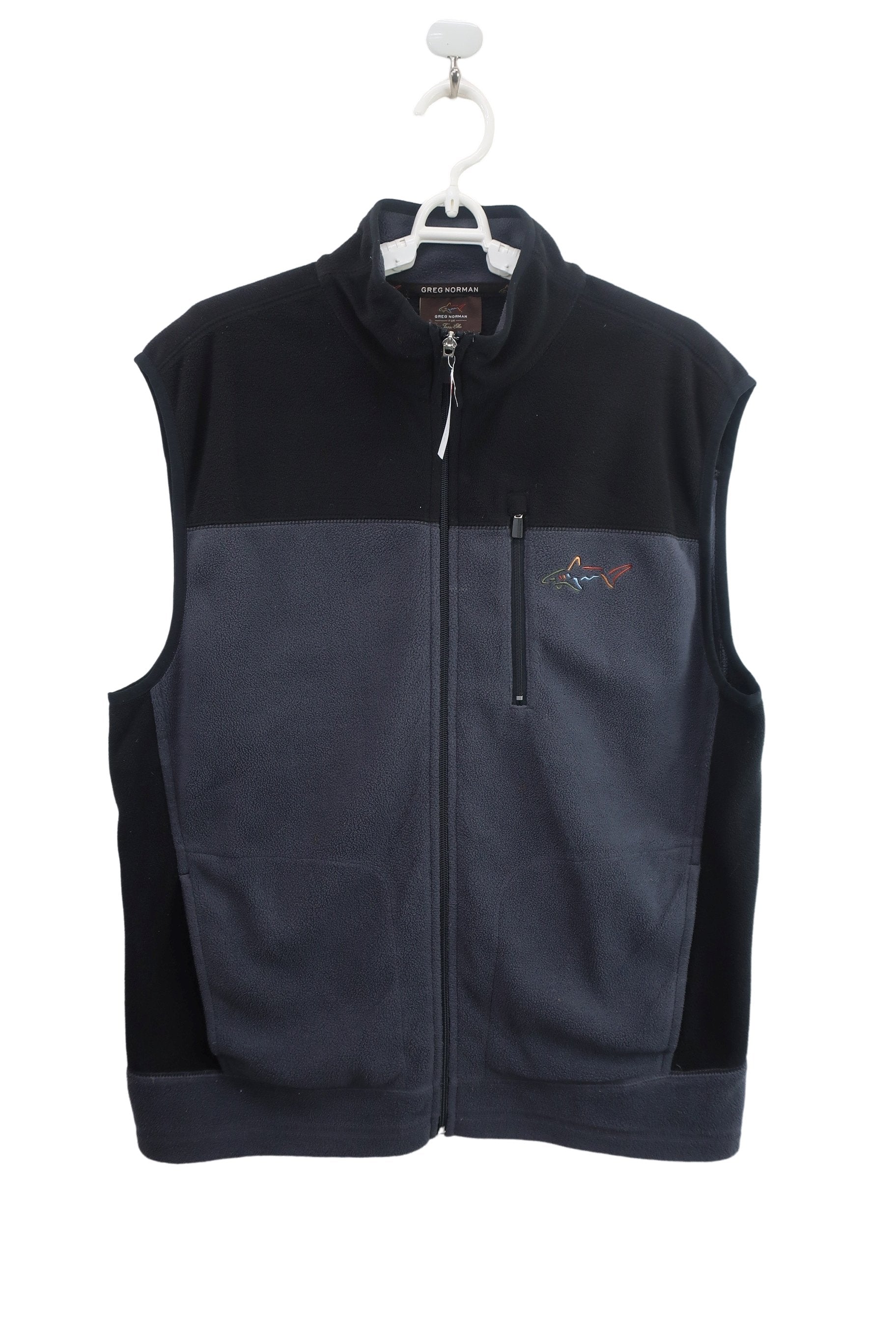 GREG NORMAN(クレグノーマン) フリースベスト 黒グレー メンズ S B-1