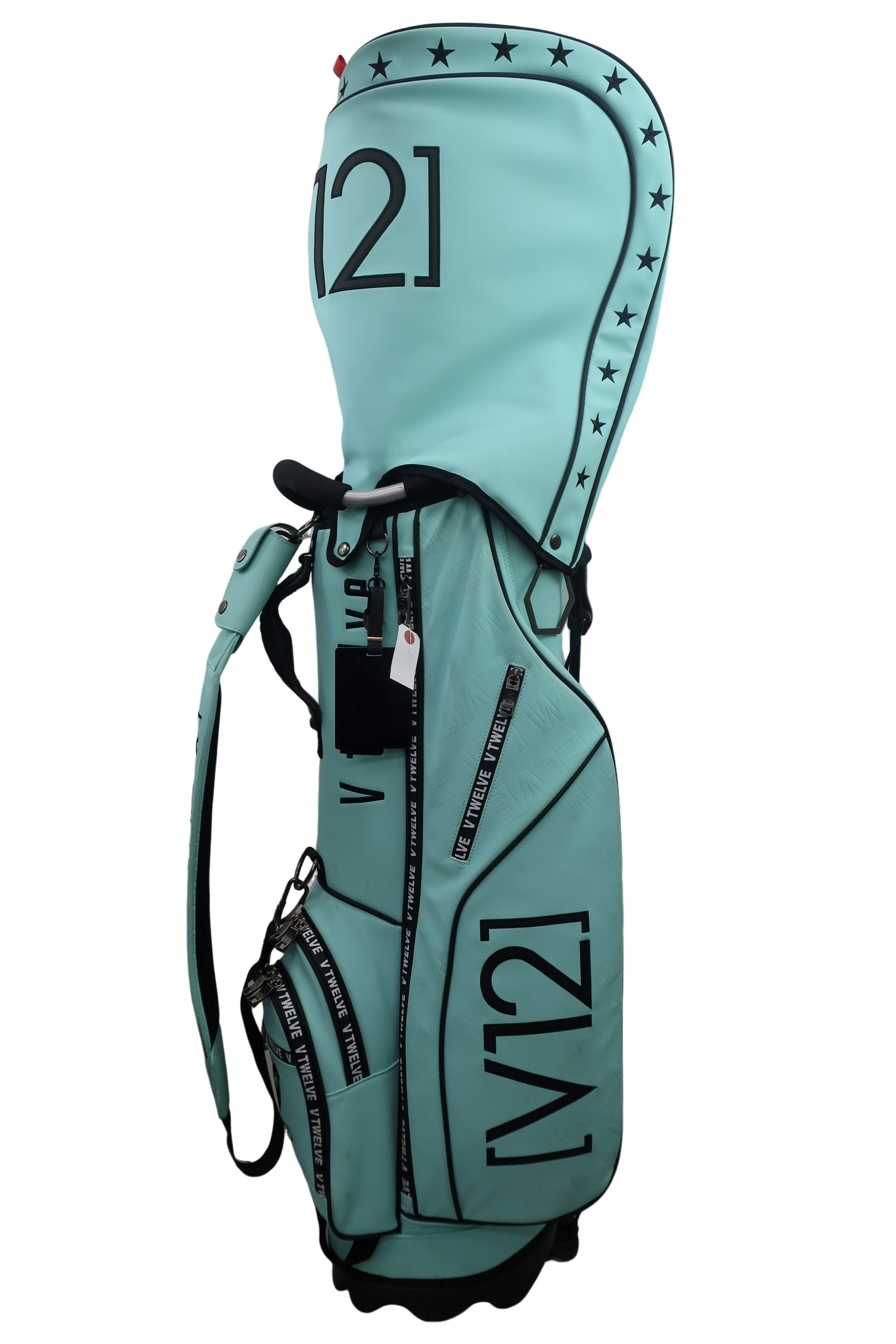 V12(ヴィトゥエルブ) スタンド式キャディバッグ ミントグリーン 9インチ 重量3.7ｋｇ 5分割 v122310cb03 B-1