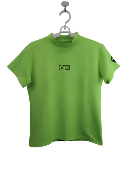 V12(ヴィトゥエルブ) 半袖モックネックシャツ イエロー レディース 2 V122310-MK09 B-1