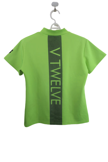 V12(ヴィトゥエルブ) 半袖モックネックシャツ イエロー レディース 2 V122310-MK09 B-8