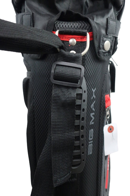 BIG MAX GOLF(ビッグマックスゴルフ) スタンド式キャディバッグ 黒赤 1.6kg 4口 Heaven Seven G S-3