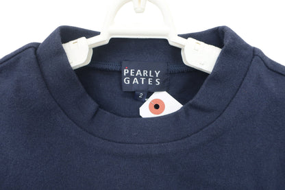 PEARLY GATES(パーリーゲイツ) ノースリーブモックネックシャツ ネイビー レディース 2 055-267048 B