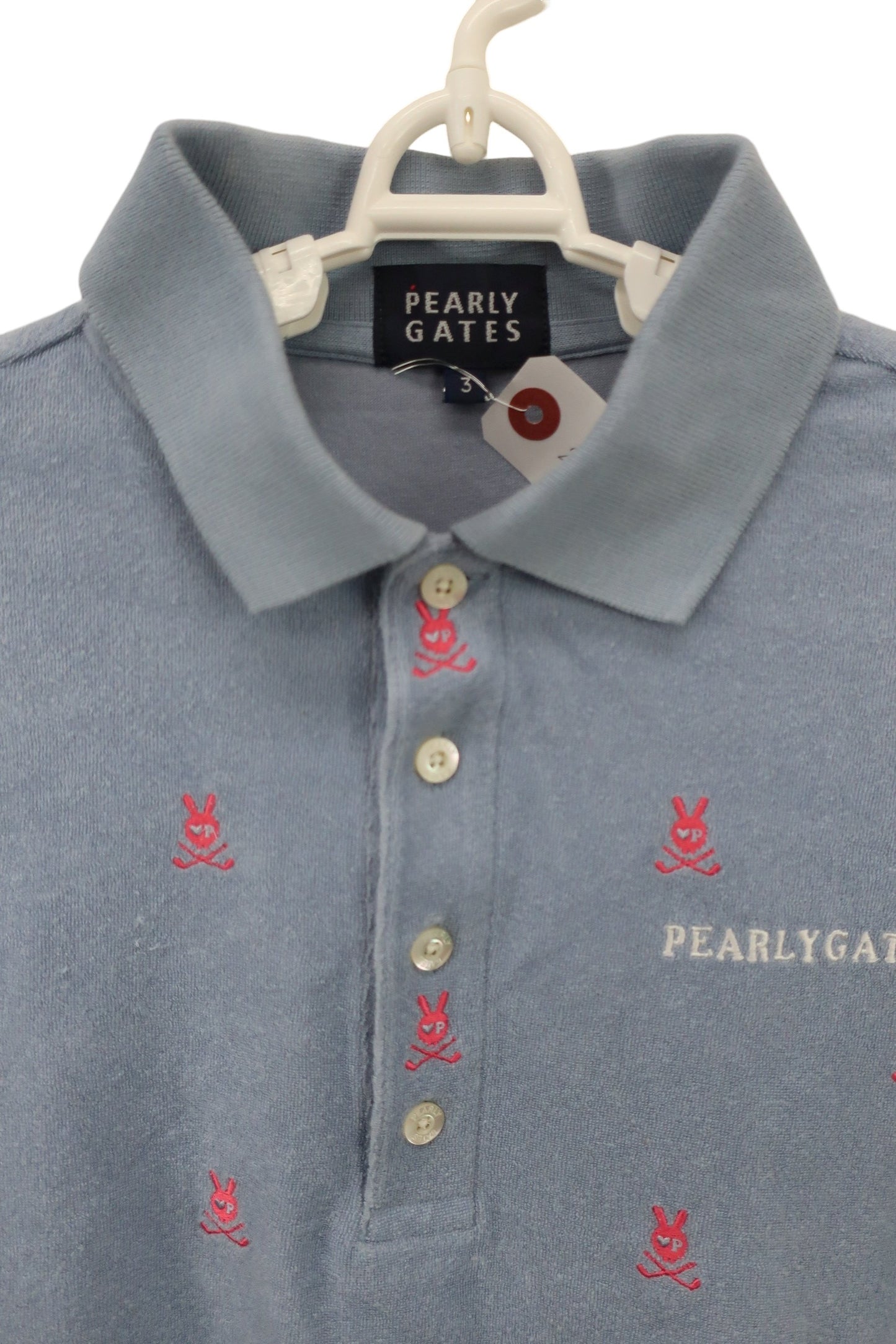 PEARLY GATES(パーリーゲイツ) ポロシャツ 水色 レディース 3 053-160596 B