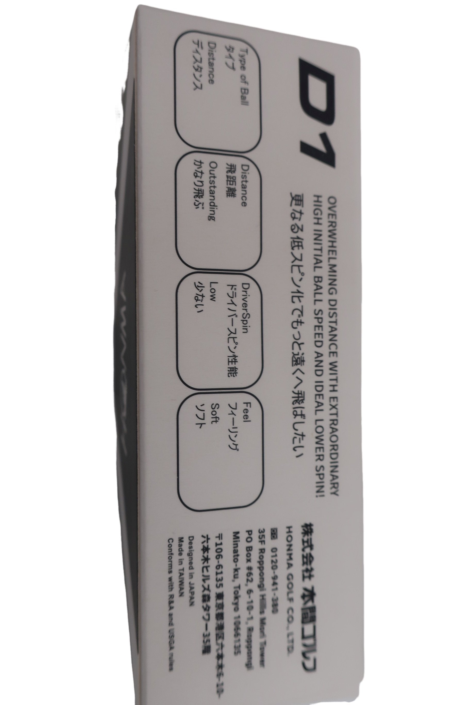 HONMA GOLF(本間ゴルフ) ゴルフボール 白 1ダース D1 DYNAMIC DISTANCE N-3