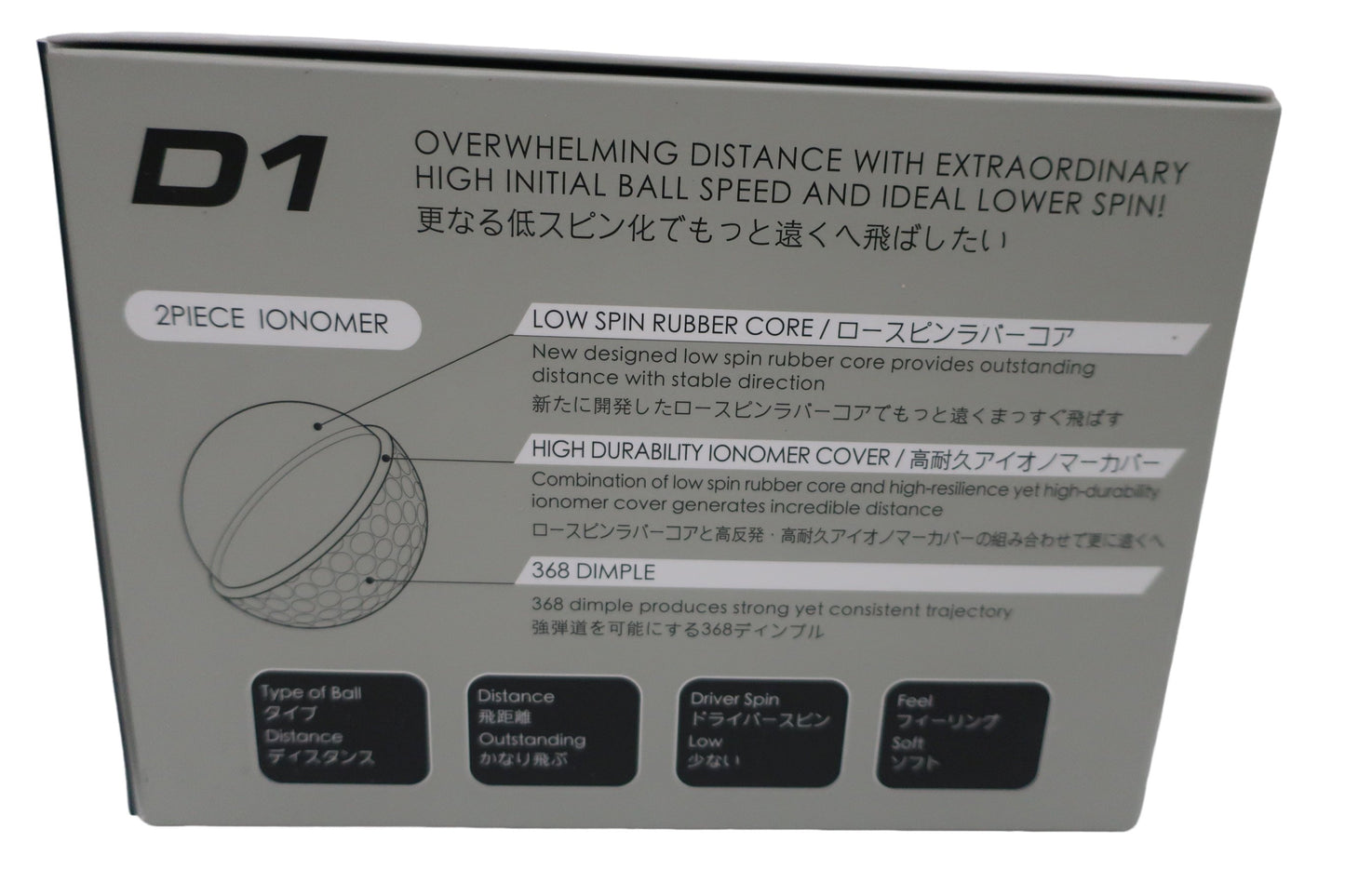 HONMA GOLF(本間ゴルフ) ゴルフボール 白 1ダース D1 DYNAMIC DISTANCE N-5
