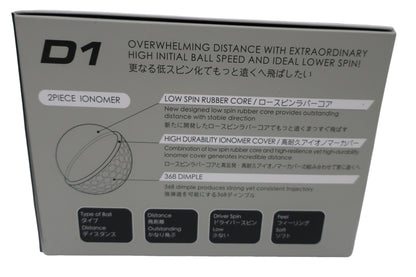 HONMA GOLF(本間ゴルフ) ゴルフボール 白 1ダース D1 DYNAMIC DISTANCE N-5