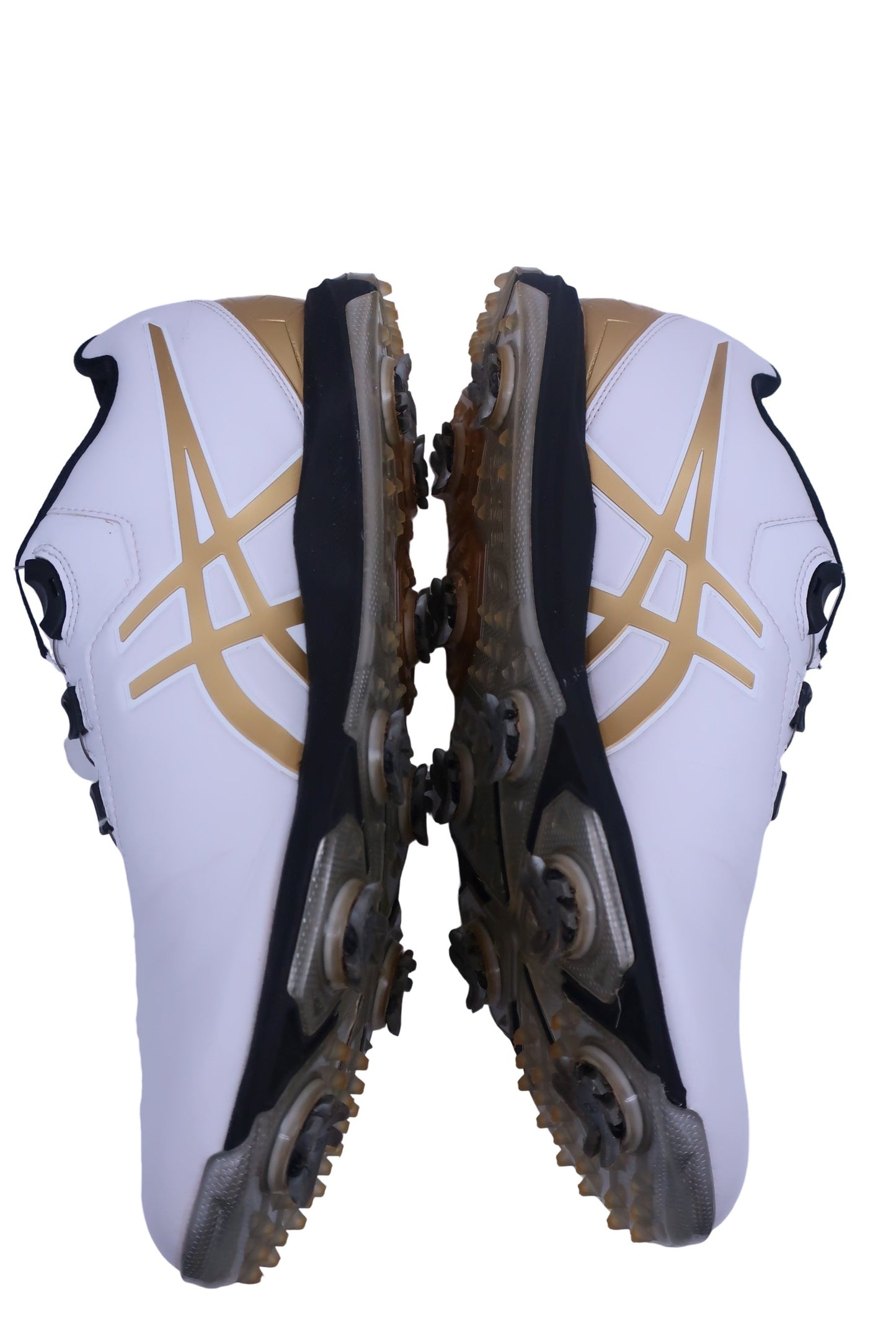 ASICS(アシックス) ダイヤル式ゴルフシューズ 白黒ゴールド メンズ 28.5cm 1113A002 A-4