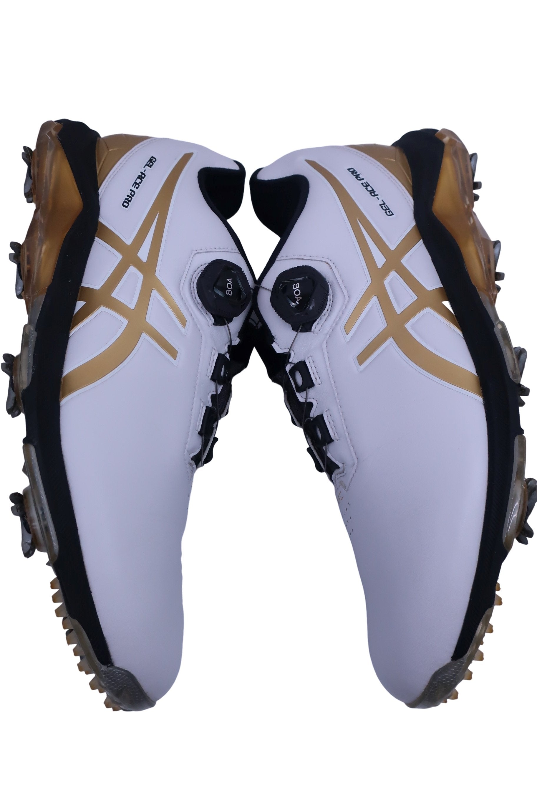 ASICS(アシックス) ダイヤル式ゴルフシューズ 白黒ゴールド メンズ 28.5cm 1113A002 A-5