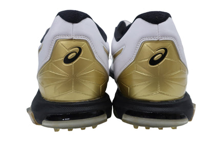 ASICS(アシックス) ダイヤル式ゴルフシューズ 白黒ゴールド メンズ 28.5cm 1113A002 A-6