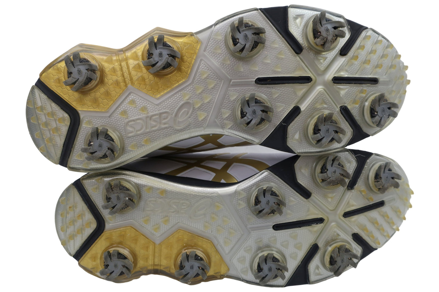 ASICS(アシックス) ダイヤル式ゴルフシューズ 白黒ゴールド メンズ 28.5cm 1113A002 A-7