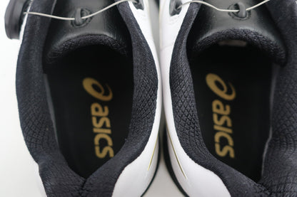 ASICS(アシックス) ダイヤル式ゴルフシューズ 白黒ゴールド メンズ 28.5cm 1113A002 A-8