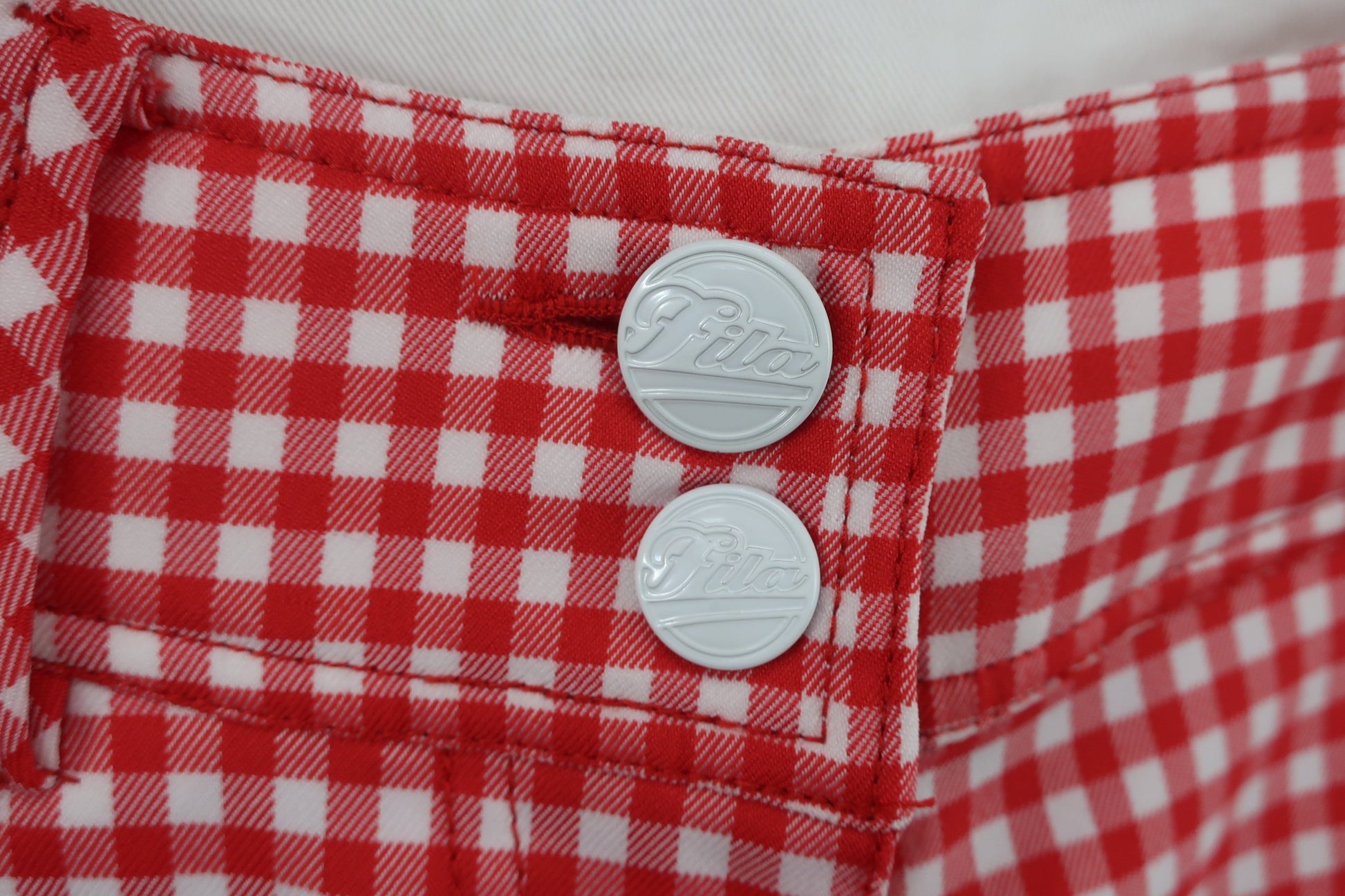 FILA GOLF(フィラゴルフ) ショートパンツ 赤白チェック レディース S A-3