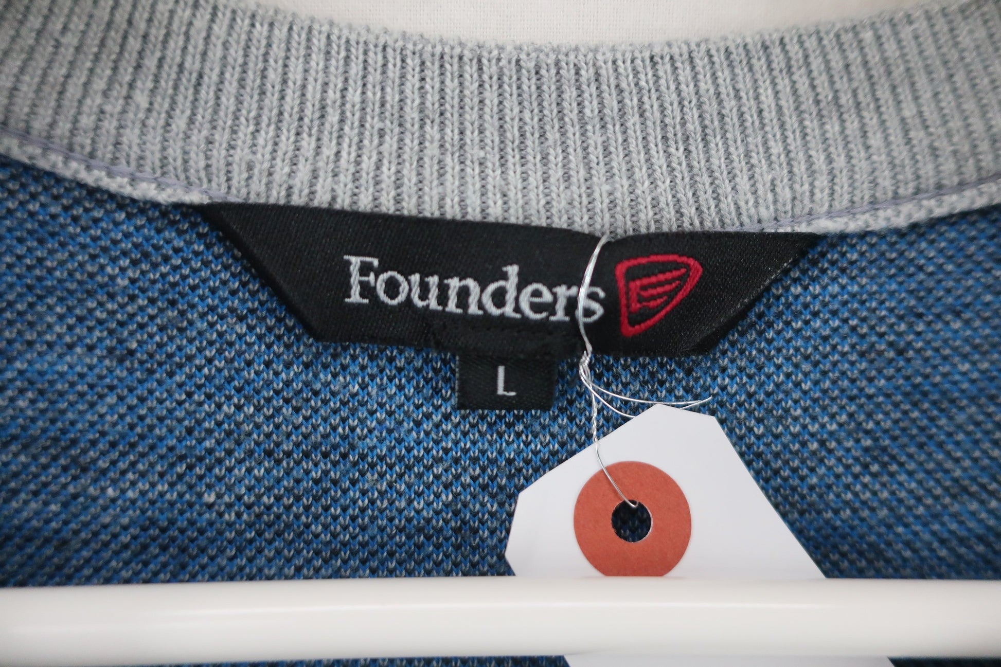 Founders Club(ファウンダース) ベスト グレー水色 メンズ L A-3