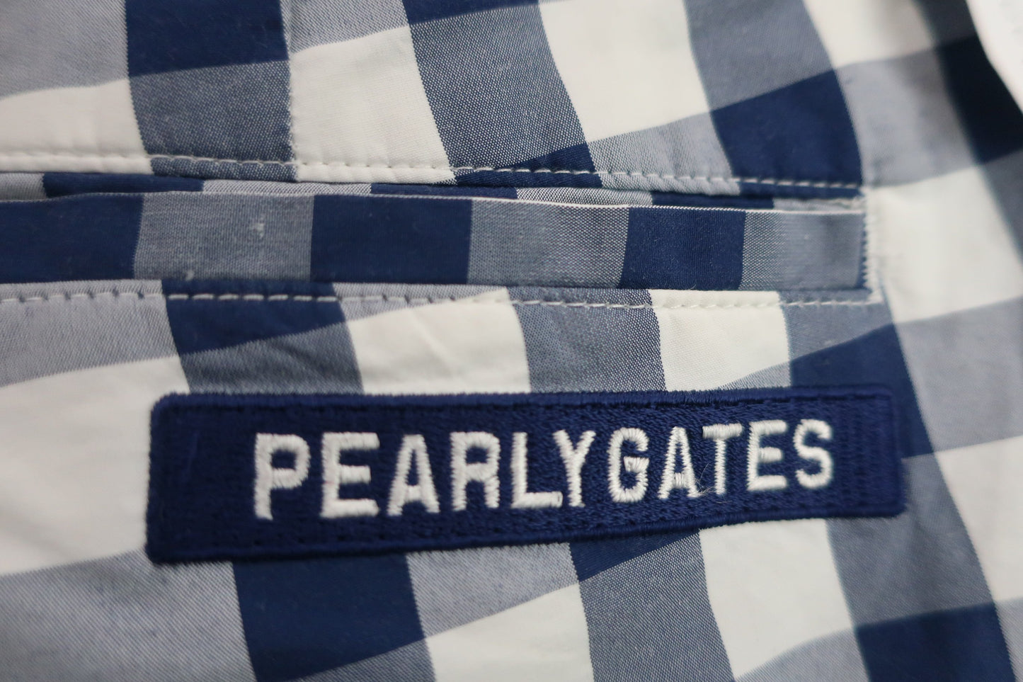 PEARLY GATES(パーリーゲイツ) ハーフパンツ 白青チェック メンズ 4 053-7132319 B-6