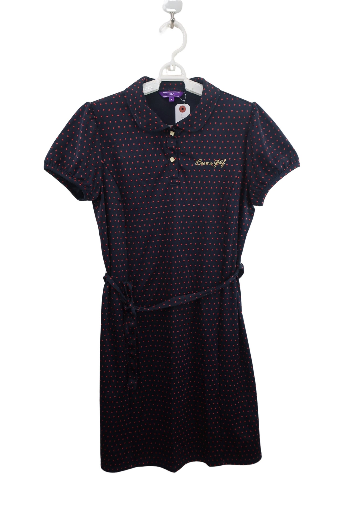 BEAMS GOLF(ビームスゴルフ) ワンピース ネイビーハート柄 レディース M B-1