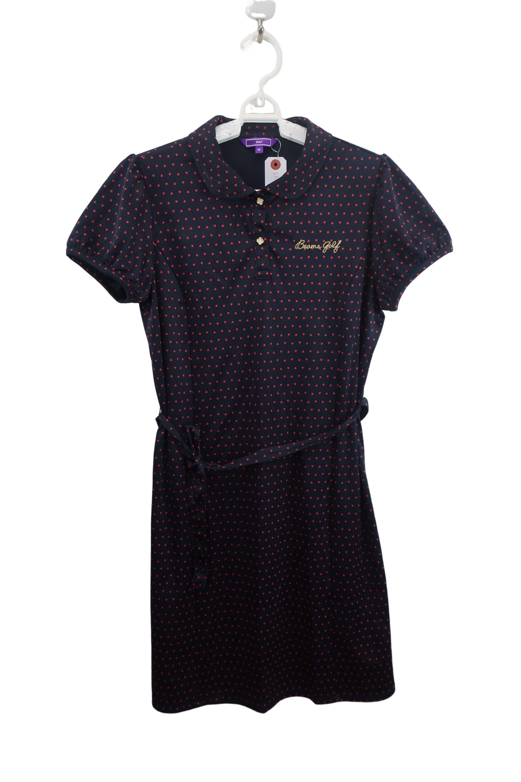 BEAMS GOLF(ビームスゴルフ) ワンピース ネイビーハート柄 レディース M B-1