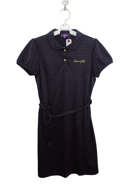 BEAMS GOLF(ビームスゴルフ) ワンピース ネイビーハート柄 レディース M B-1