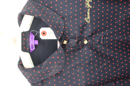 BEAMS GOLF(ビームスゴルフ) ワンピース ネイビーハート柄 レディース M B-3