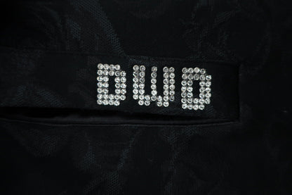 Dance With Dragon(ダンスウィズドラゴン) ポロシャツ 黒総柄 レディース 2 D2-163323 A-2