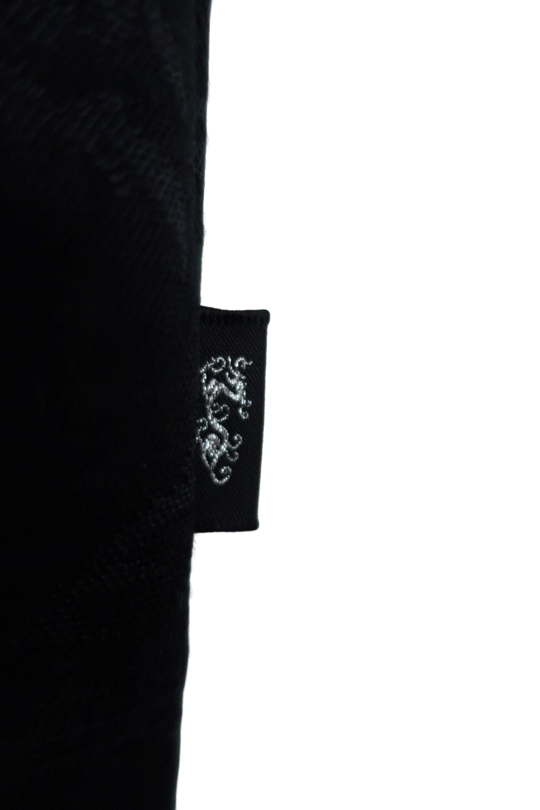 Dance With Dragon(ダンスウィズドラゴン) ポロシャツ 黒総柄 レディース 2 D2-163323 A-4