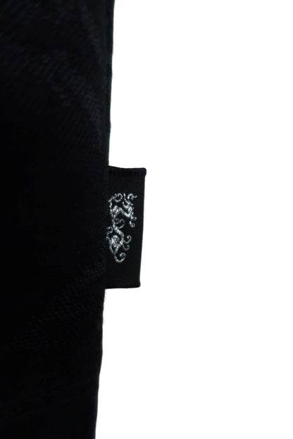 Dance With Dragon(ダンスウィズドラゴン) ポロシャツ 黒総柄 レディース 2 D2-163323 A-4