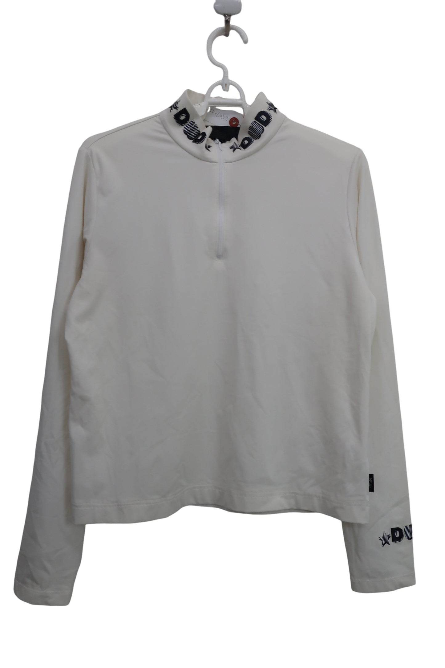 Dance With Dragon(ダンスウィズドラゴン) ハーフジップシャツ 白 レディース 3 D2-179110 B-1